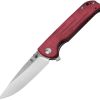 Kizer Justice Linerlock - Red Canvas Micarta