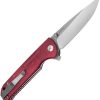 Kizer Justice Linerlock - Red Canvas Micarta