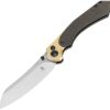 Kizer Clairvoyant 154CM Button Lock Brown