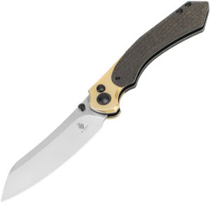 Kizer Clairvoyant 154CM Button Lock Brown