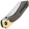 Kizer Clairvoyant 154CM Button Lock Brown