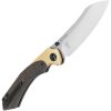 Kizer Clairvoyant 154CM Button Lock Brown