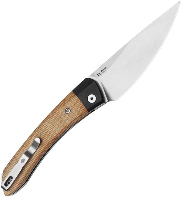 Kizer Momo Linerlock Brown Micarta Nitro V