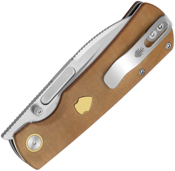 Kizer Retro Linerlock Brown Micarta Nitro V