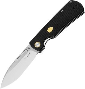 Kizer Retro Linerlock Black G10 Folding Knife