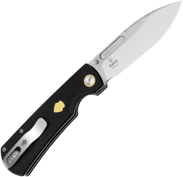Kizer Retro Linerlock Black G10 Folding Knife