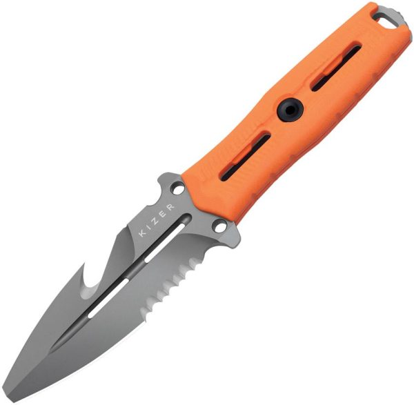 Kizer Norcros Fixed Blade Orange Blunt Tip Nitro V