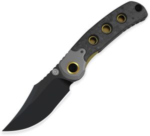 Kizer Pioneer Linerlock M390 Black DLC Titanium