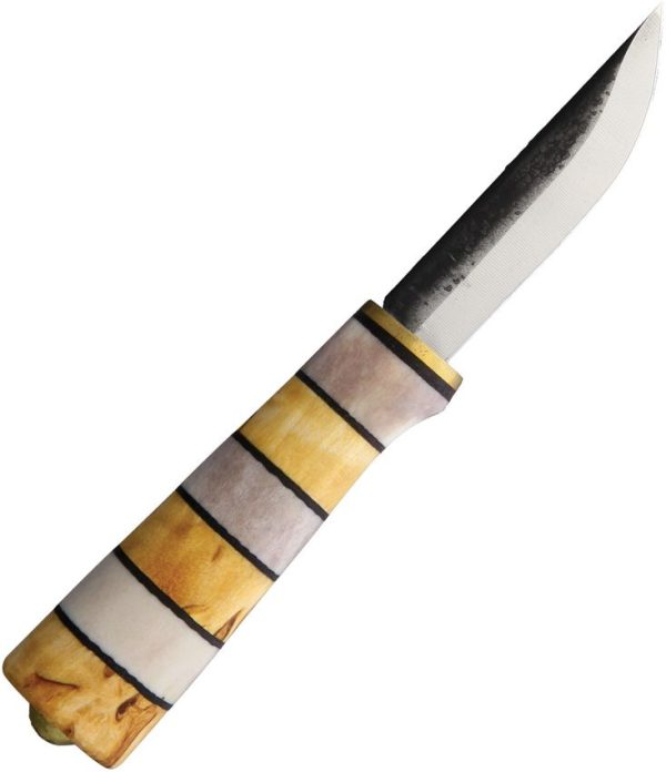 Kellam Tonttu Carbon Steel Fixed Blade - Birch Antler
