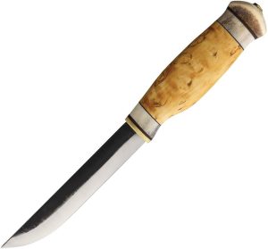 Kellam Tundra Whittler Fixed Blade - Carbon Steel Curly Birch