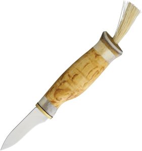 Kellam Mushroom Knife Fixed Blade Birch Wood Antler Handle