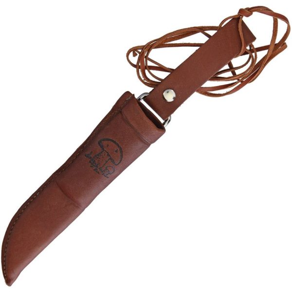 Kellam Mushroom Knife Fixed Blade Birch Wood Antler Handle