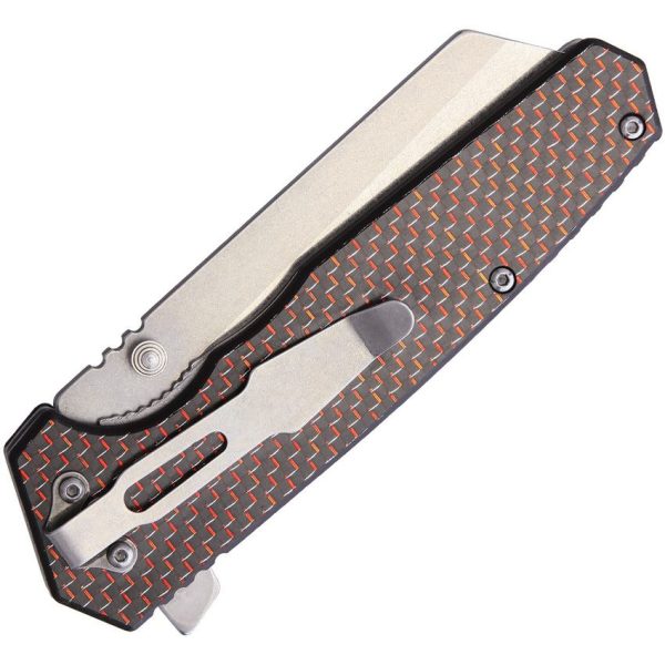 Komoran Linerlock - Red Carbon Fiber Inlay