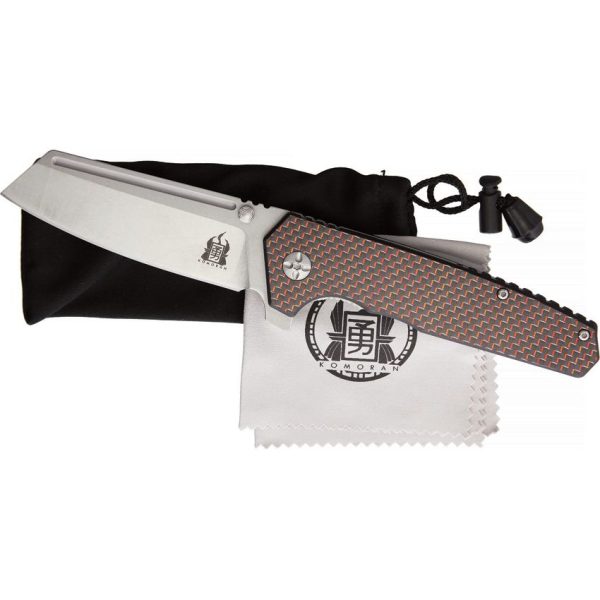 Komoran Linerlock - Red Carbon Fiber Inlay