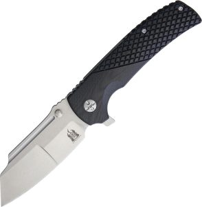 Komoran Linerlock Black G10 - Stonewash Blade