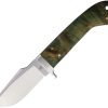 Komoran Fixed Blade - Dyed Burlwood Handle