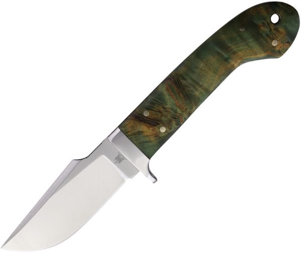 Komoran Fixed Blade - Dyed Burlwood Handle