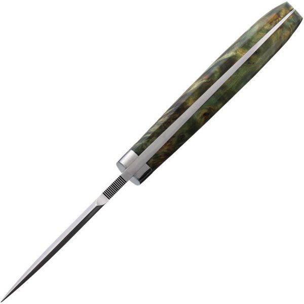 Komoran Fixed Blade - Dyed Burlwood Handle