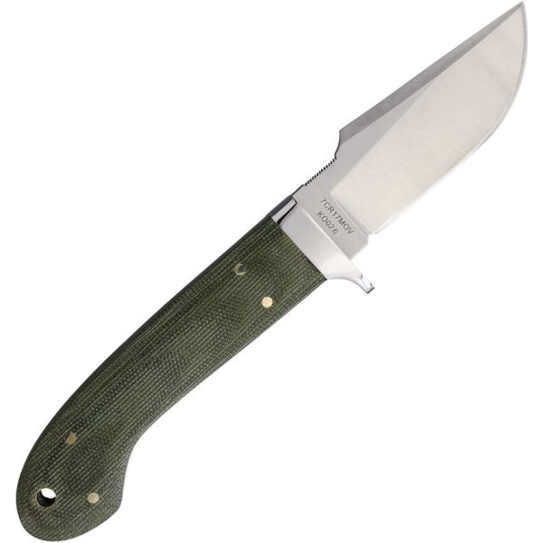 Komoran Fixed Blade Green Micarta 7Cr17MoV
