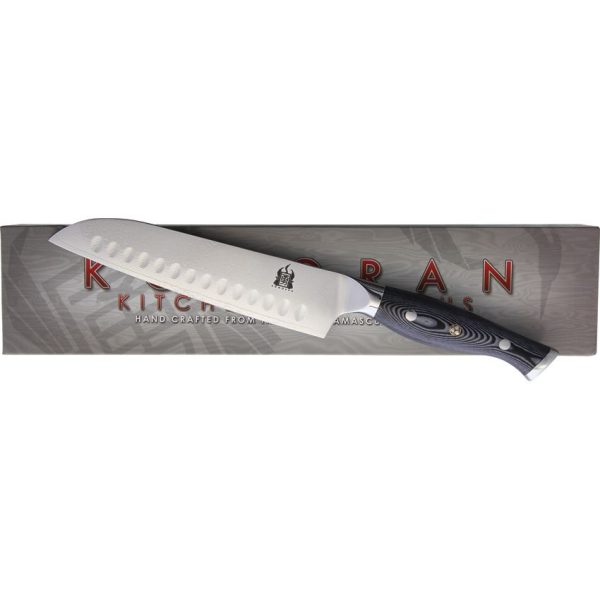Komoran Santoku Damascus 7.5 inch Blade