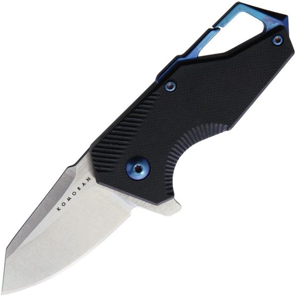 Komoran Framelock Black G10 Glass Breaker