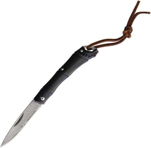 Komoran Bamboo Damascus Slip Joint Folder