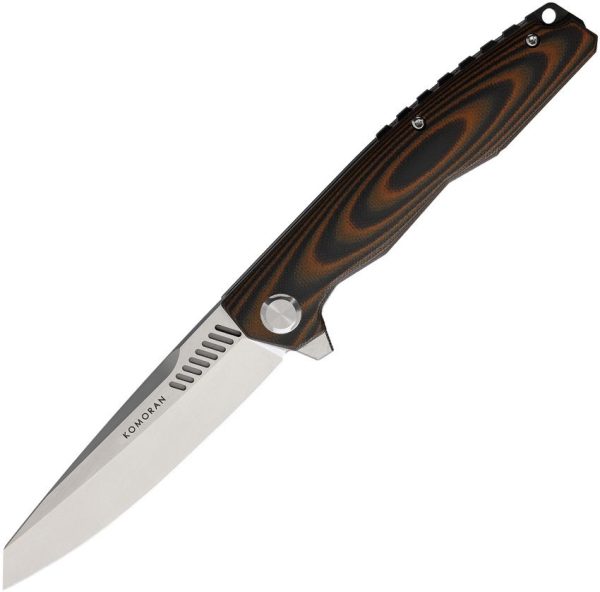 Komoran G10 Linerlock Black Orange 3.75in