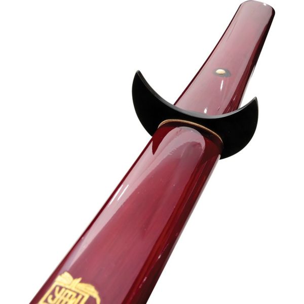 Komoran Wakizashi 20 Satin Stainless Blade - Red Wood