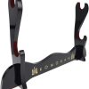 Komoran Two Sword Stand Black Wood - Dual Display