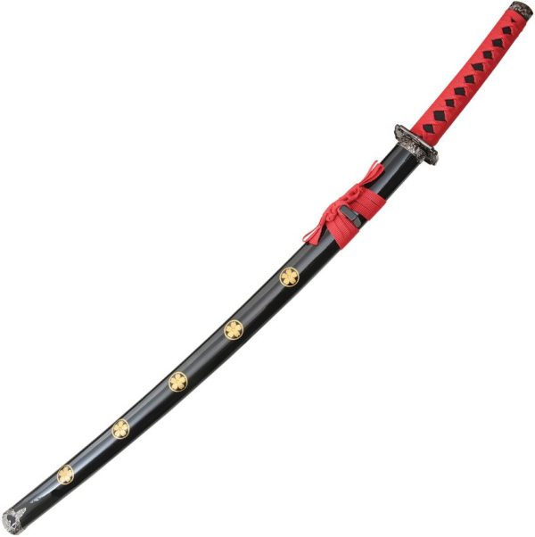 Komoran Cherry Blossom Katana 27in Stainless - Dragon Tsuba