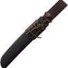 Komoran Warlord Tanto Fixed Blade Knife Ebony Wood 8.25"