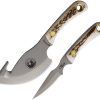 Knives Of Alaska Light Hunter Cub Combo D2 Stag Fixed Blade