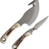 Knives Of Alaska Light Hunter Cub Combo D2 Stag Fixed Blade