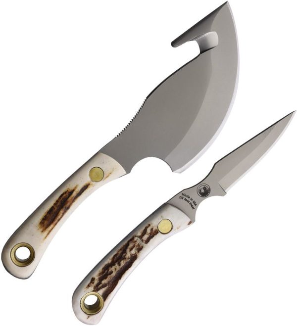 Knives Of Alaska Light Hunter Cub Combo D2 Stag Fixed Blade