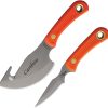 KOA00016FG.jpg Knives of Alaska Caribou Combo D2 Fixed Blade Orange SureGrip
