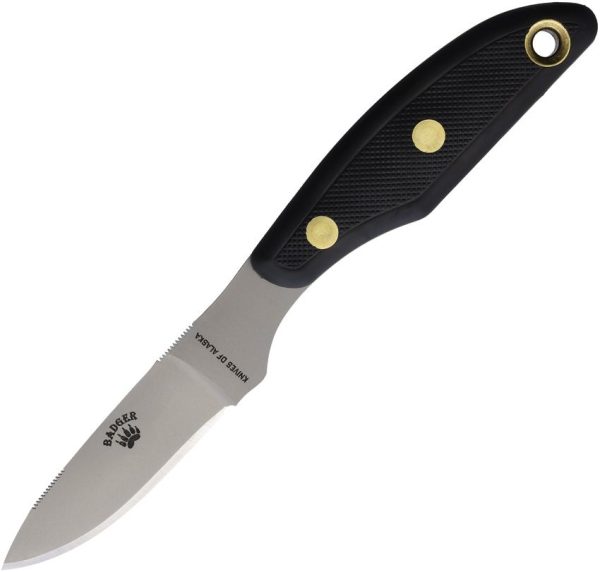Knives Of Alaska Badger Fixed Blade D2 Steel Black Handle USA