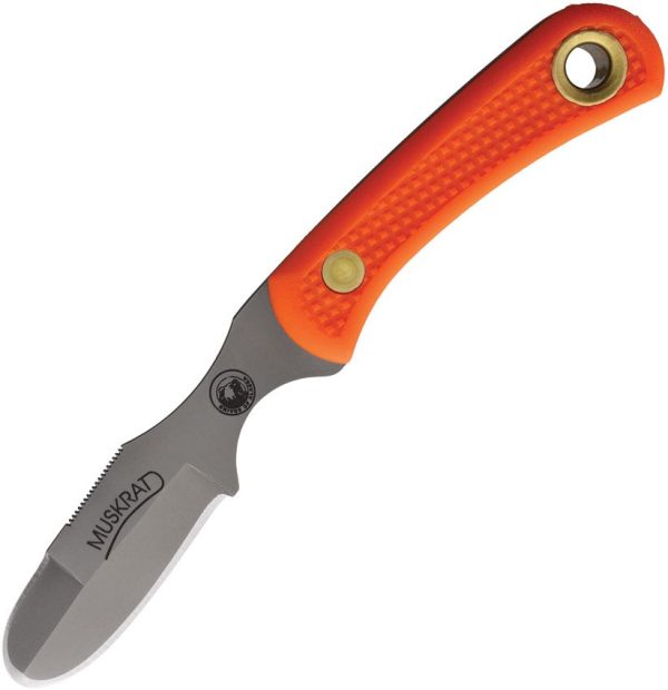 Knives of Alaska Muskrat Suregrip Orange Fixed Blade D2 Steel