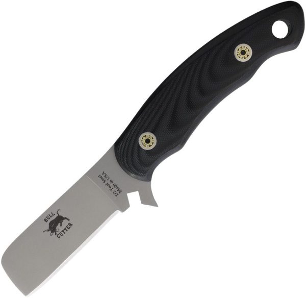 Knives of Alaska Bull Cutter Fixed Blade D2 Steel Black G10