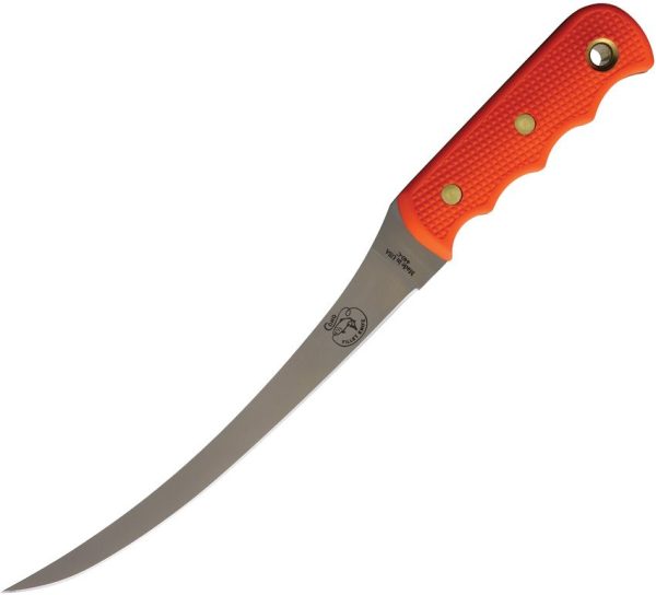 Knives of Alaska Coho Fillet 8" 440C Stainless Orange Fixed Blade