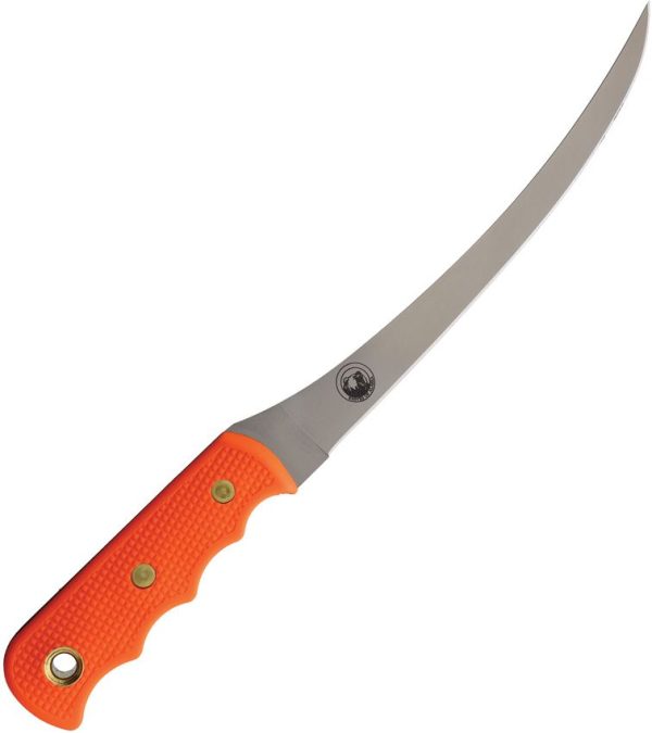 Knives of Alaska Coho Fillet 8" 440C Stainless Orange Fixed Blade