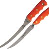 Knives of Alaska Fisherman's Combo Orange 440C Stainless 2-Pc