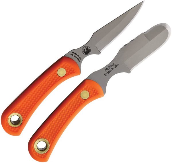 Knives of Alaska Muskrat Cub Combo D2 Fixed Blade Orange