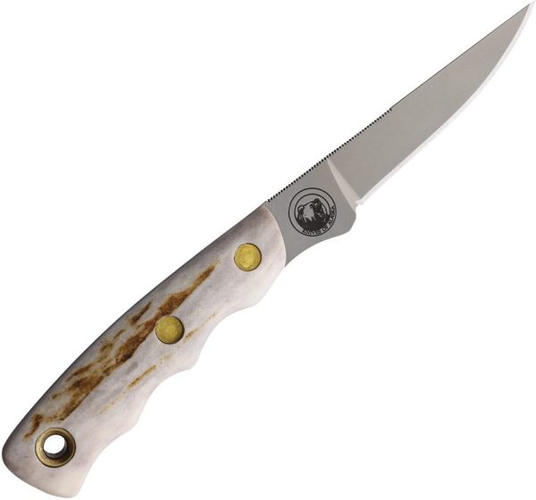 Knives of Alaska Jaeger Fixed Blade D2 Stag Handle Hunting Knife