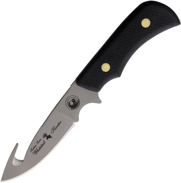 KOA00162FG.jpg Knives Of Alaska Trekker Whitetail D2 Guthook - Black