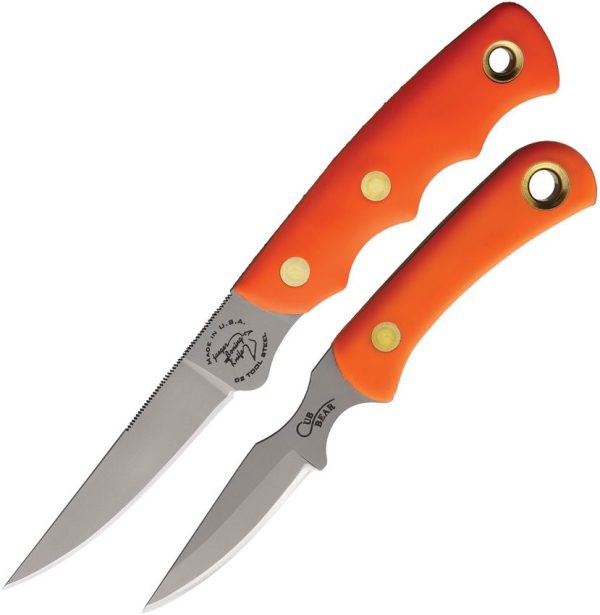 Knives of Alaska Jaeger Cub Combo D2 Steel Orange Fixed Blade