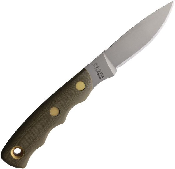 Knives of Alaska Alpha Wolfe D2 Fixed Blade OD Green G10