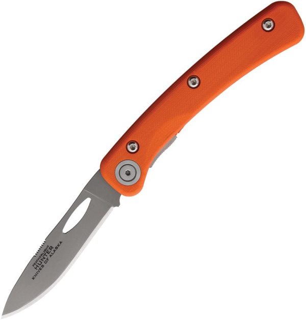 Knives of Alaska Hunter Linerlock G10 Orange D2 Folding Knife