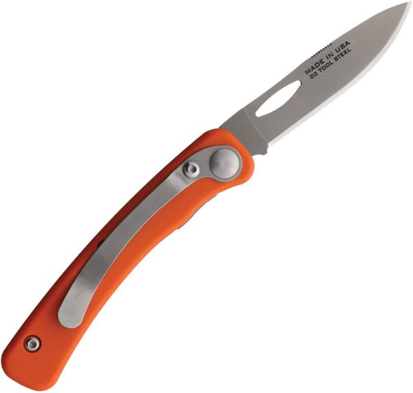 Knives of Alaska Hunter Linerlock G10 Orange D2 Folding Knife