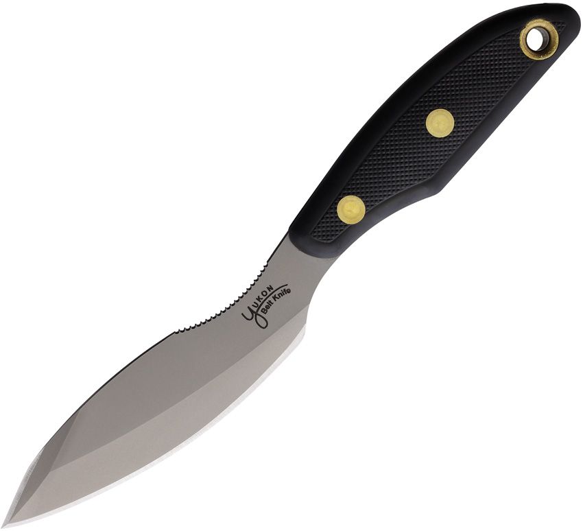Knives Of Alaska 4" D2 Tool Steel Fixed Blade Knife Black Handle w/ Sheath
