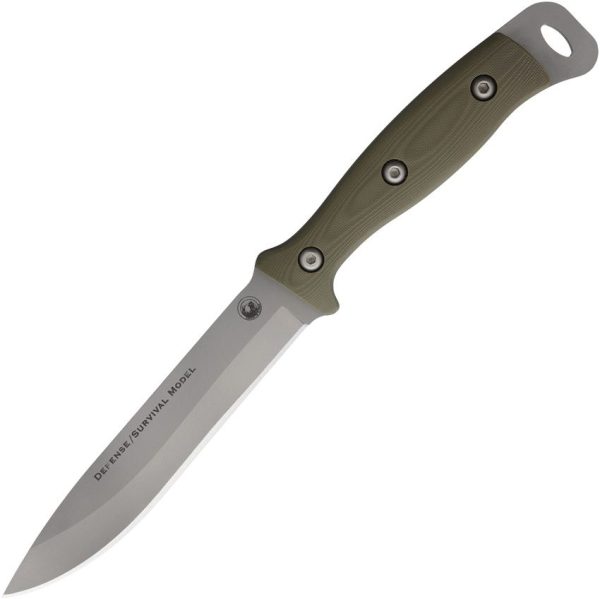 Knives of Alaska Defense Survival Fixed Blade D2 Steel OD Green
